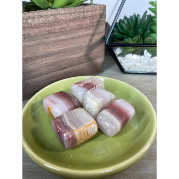 Pink Banded Onyx Intuitively Chosen Crystal Stone - Picture 1 of 5
